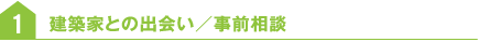 建築家との出会い／事前相談